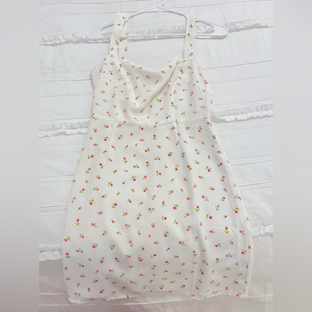 White floral dress